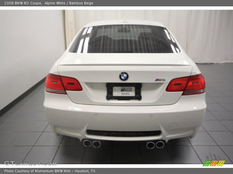 Alpine White / Bamboo Beige 2008 BMW M3 Coupe