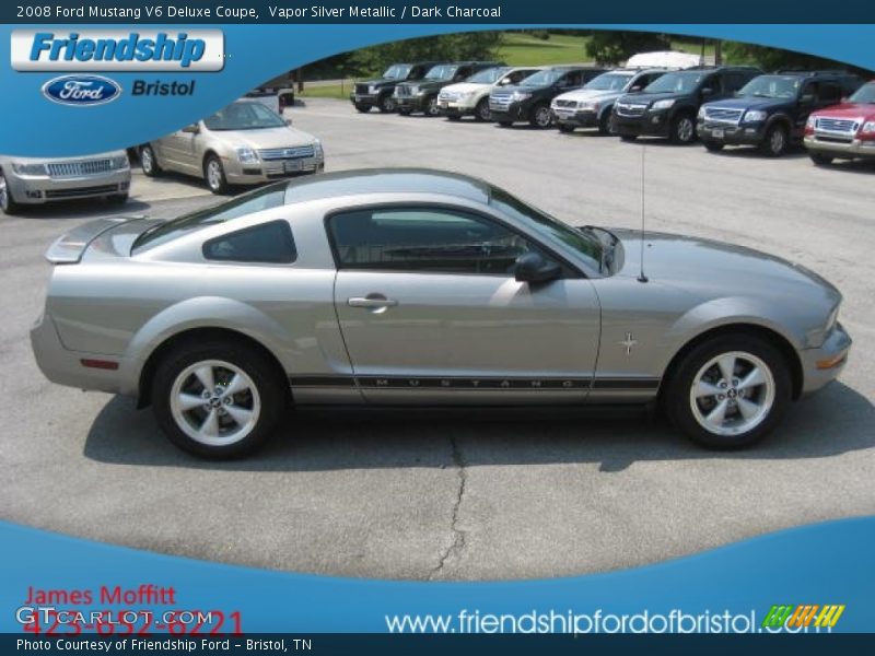 Vapor Silver Metallic / Dark Charcoal 2008 Ford Mustang V6 Deluxe Coupe