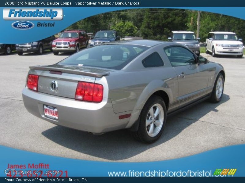 Vapor Silver Metallic / Dark Charcoal 2008 Ford Mustang V6 Deluxe Coupe