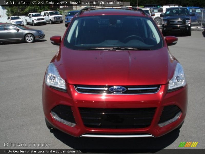 Ruby Red Metallic / Charcoal Black 2013 Ford Escape SEL 2.0L EcoBoost 4WD