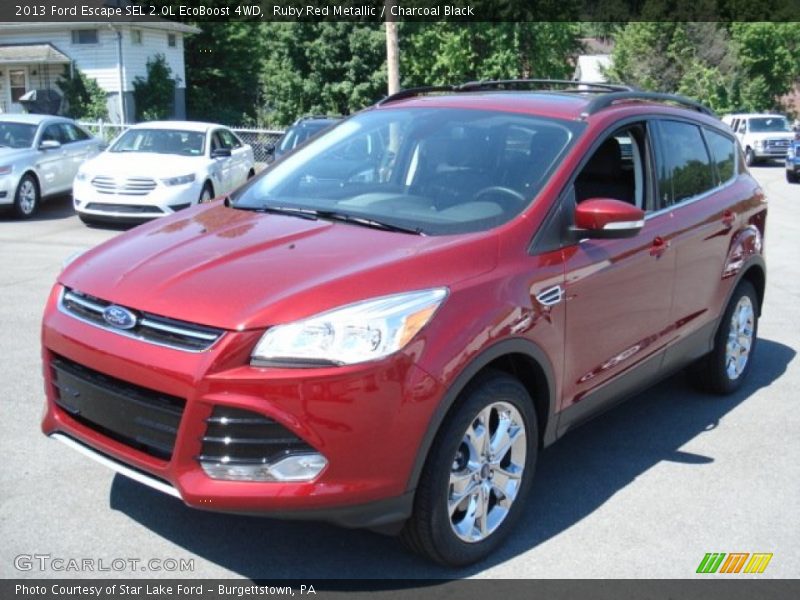 Ruby Red Metallic / Charcoal Black 2013 Ford Escape SEL 2.0L EcoBoost 4WD