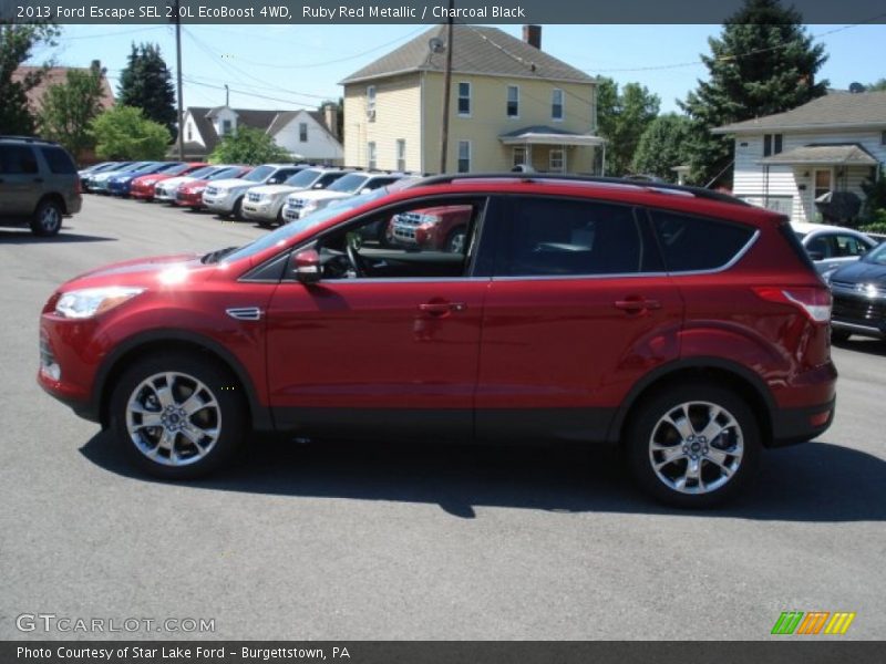 Ruby Red Metallic / Charcoal Black 2013 Ford Escape SEL 2.0L EcoBoost 4WD