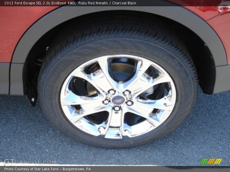 Ruby Red Metallic / Charcoal Black 2013 Ford Escape SEL 2.0L EcoBoost 4WD