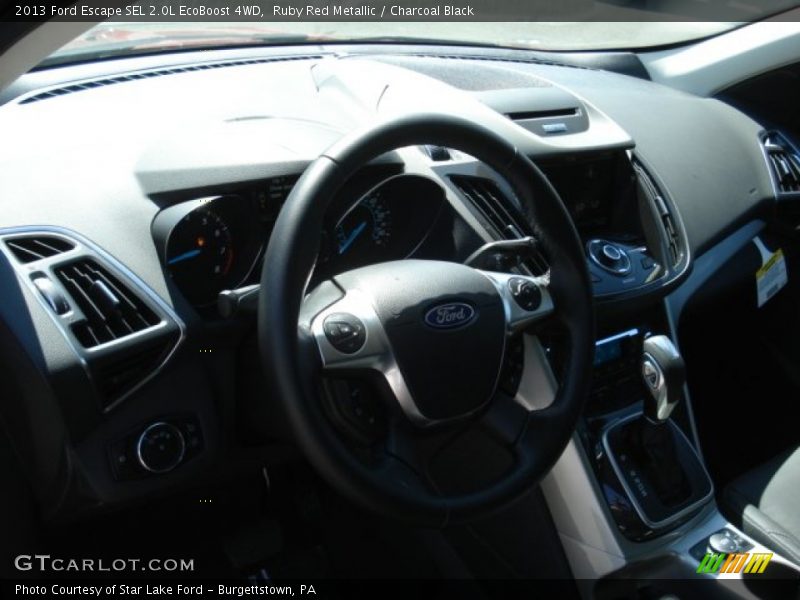 Ruby Red Metallic / Charcoal Black 2013 Ford Escape SEL 2.0L EcoBoost 4WD