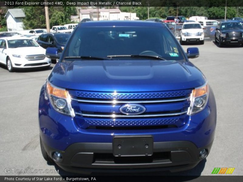 Deep Impact Blue Metallic / Charcoal Black 2013 Ford Explorer Limited 4WD