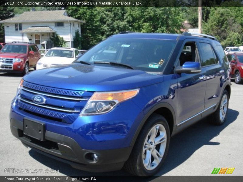 Deep Impact Blue Metallic / Charcoal Black 2013 Ford Explorer Limited 4WD