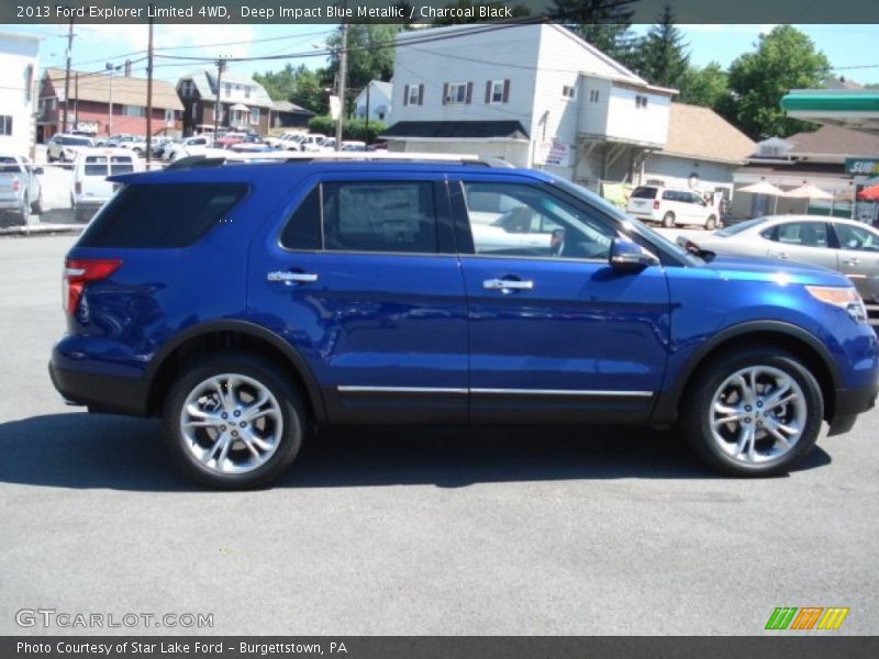 Deep Impact Blue Metallic / Charcoal Black 2013 Ford Explorer Limited 4WD