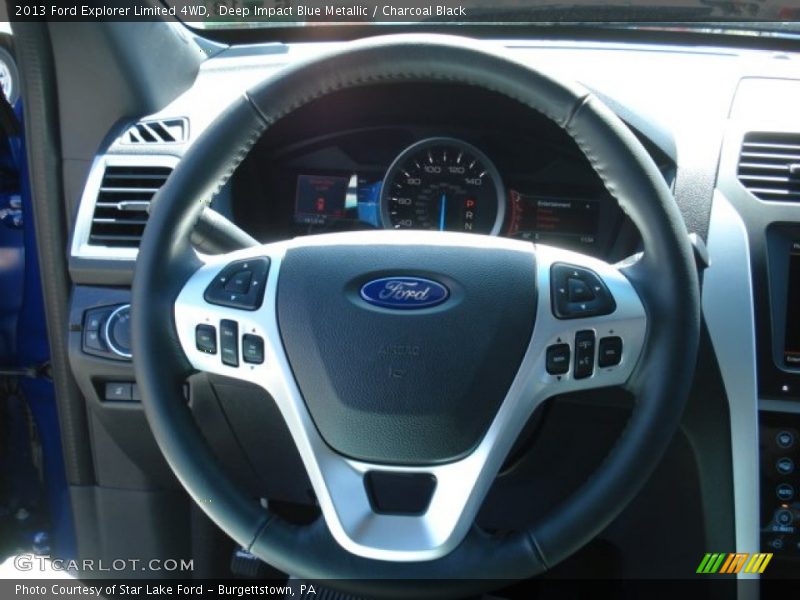 Deep Impact Blue Metallic / Charcoal Black 2013 Ford Explorer Limited 4WD