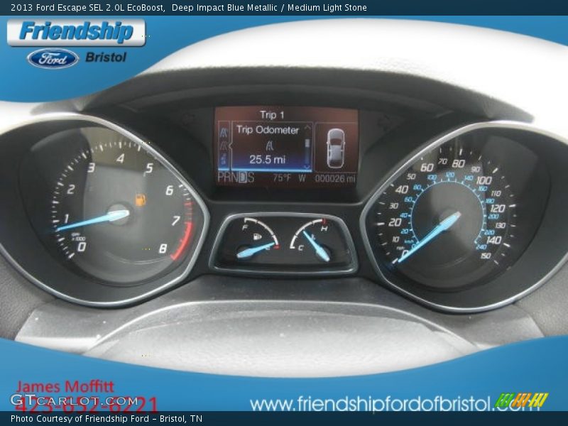 Deep Impact Blue Metallic / Medium Light Stone 2013 Ford Escape SEL 2.0L EcoBoost