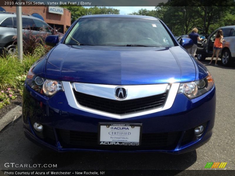 Vortex Blue Pearl / Ebony 2010 Acura TSX Sedan