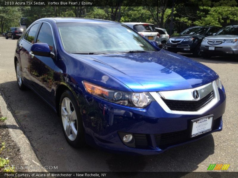 Vortex Blue Pearl / Ebony 2010 Acura TSX Sedan