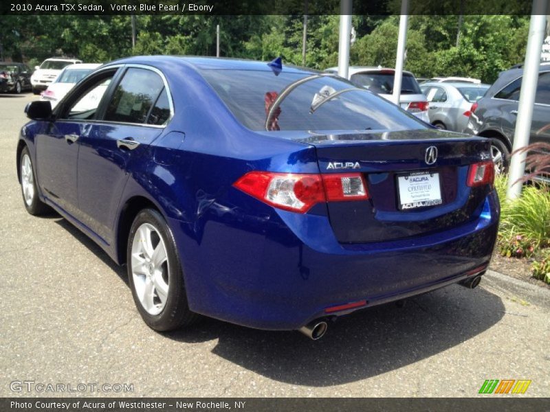 Vortex Blue Pearl / Ebony 2010 Acura TSX Sedan