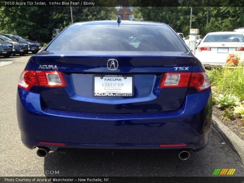 Vortex Blue Pearl / Ebony 2010 Acura TSX Sedan