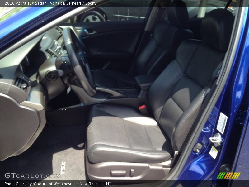 Vortex Blue Pearl / Ebony 2010 Acura TSX Sedan