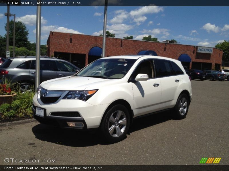 Aspen White Pearl / Taupe 2011 Acura MDX