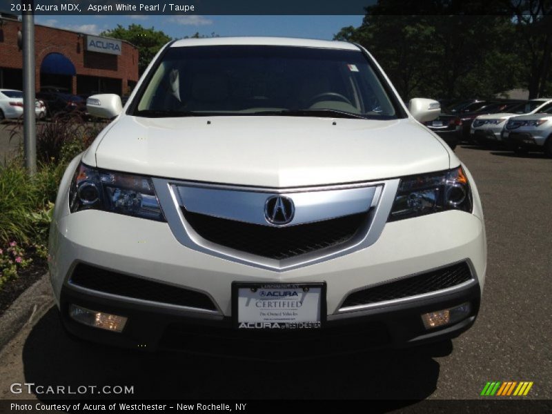 Aspen White Pearl / Taupe 2011 Acura MDX
