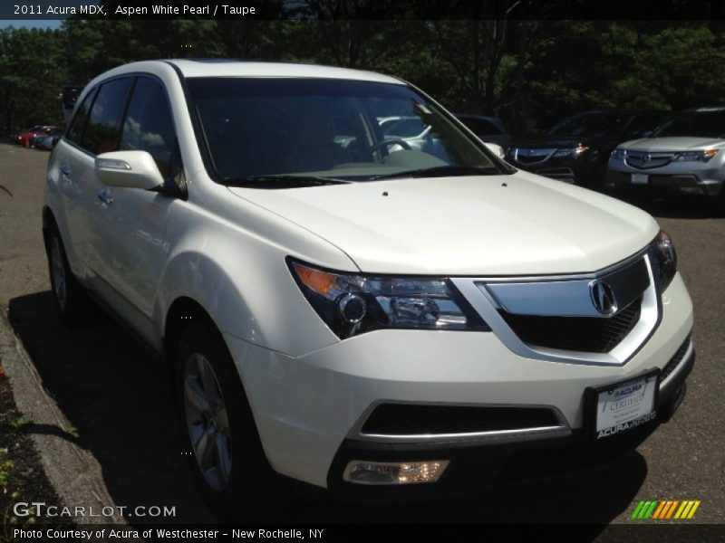 Aspen White Pearl / Taupe 2011 Acura MDX