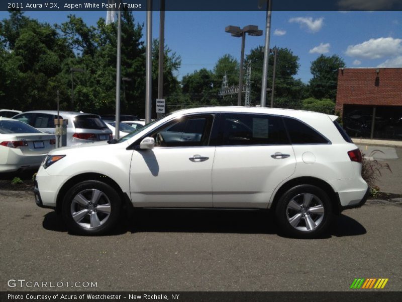 Aspen White Pearl / Taupe 2011 Acura MDX