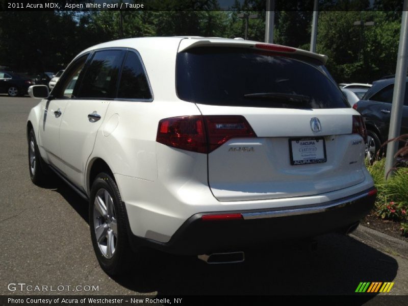 Aspen White Pearl / Taupe 2011 Acura MDX