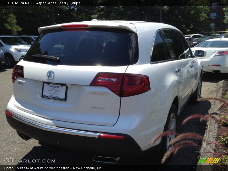 Aspen White Pearl / Taupe 2011 Acura MDX