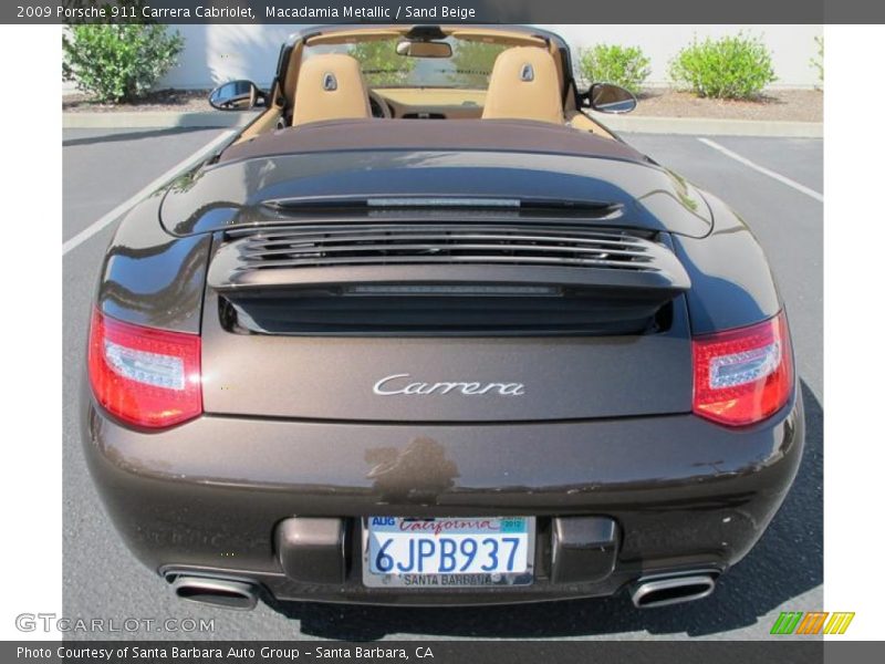 Macadamia Metallic / Sand Beige 2009 Porsche 911 Carrera Cabriolet