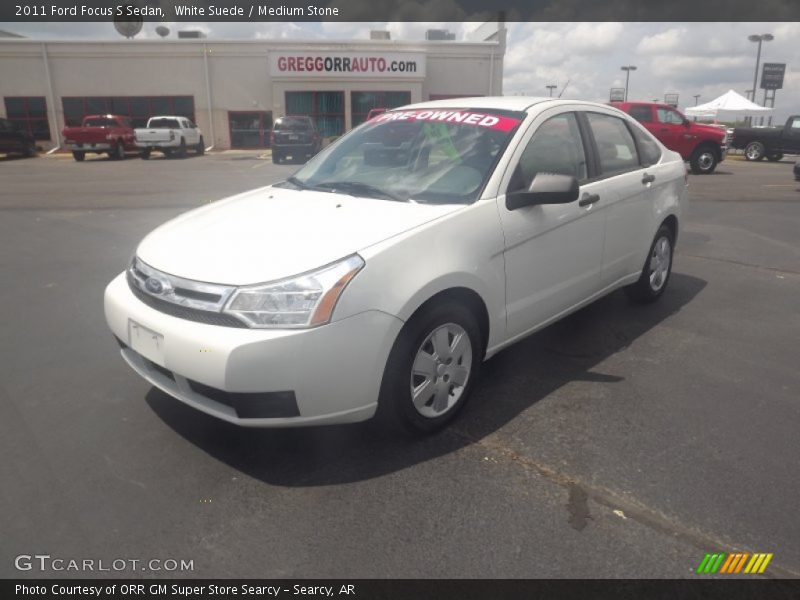 White Suede / Medium Stone 2011 Ford Focus S Sedan