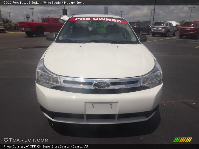White Suede / Medium Stone 2011 Ford Focus S Sedan