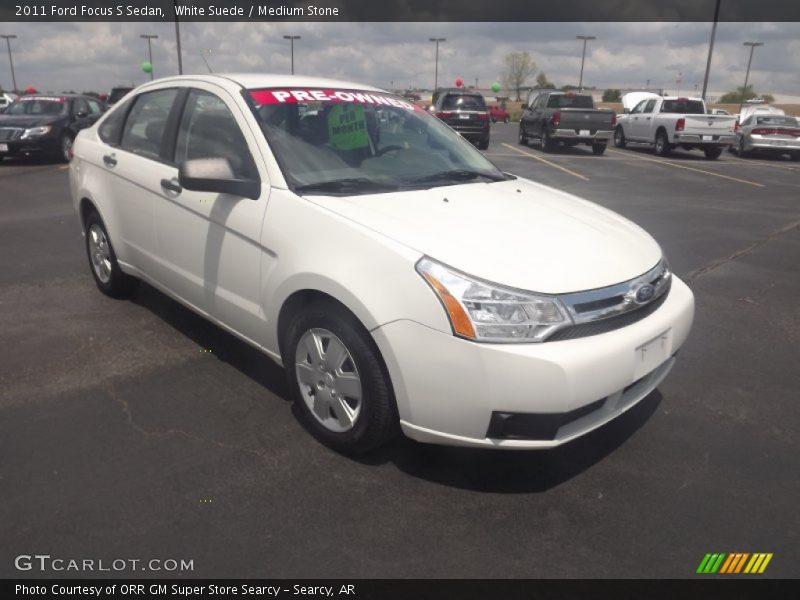White Suede / Medium Stone 2011 Ford Focus S Sedan