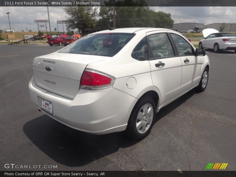 White Suede / Medium Stone 2011 Ford Focus S Sedan