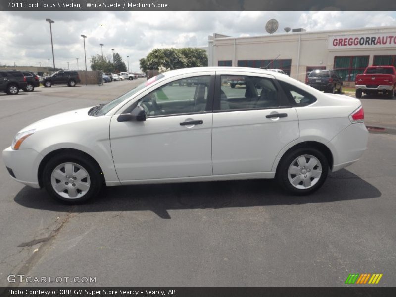 White Suede / Medium Stone 2011 Ford Focus S Sedan