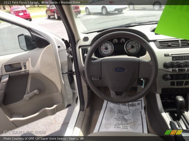 White Suede / Medium Stone 2011 Ford Focus S Sedan