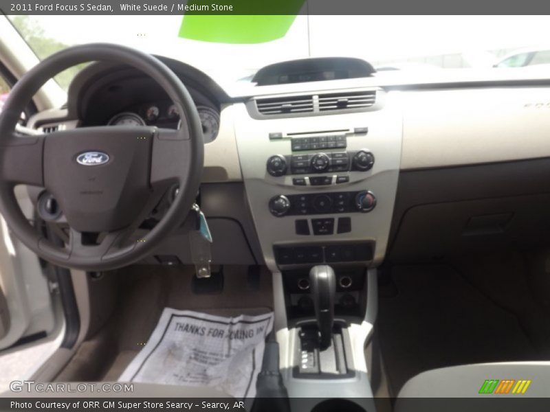 White Suede / Medium Stone 2011 Ford Focus S Sedan