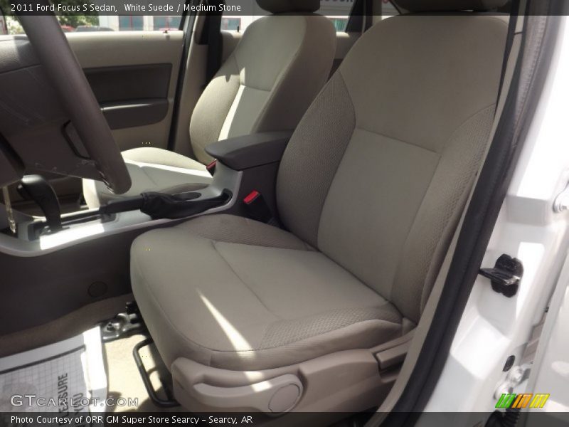 White Suede / Medium Stone 2011 Ford Focus S Sedan