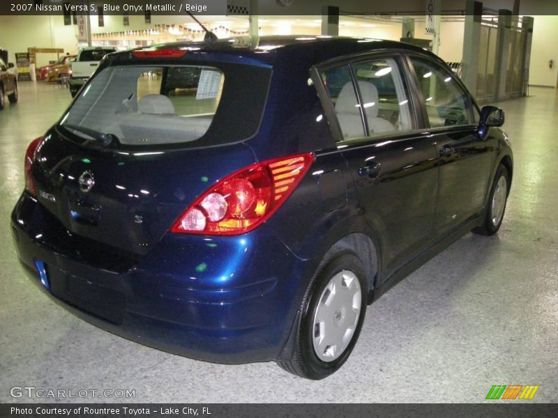 Blue Onyx Metallic / Beige 2007 Nissan Versa S