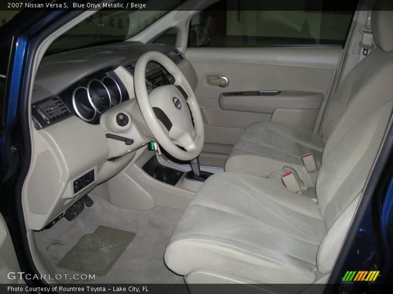 Blue Onyx Metallic / Beige 2007 Nissan Versa S