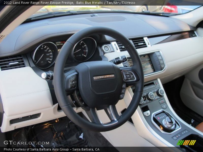 Dashboard of 2012 Range Rover Evoque Prestige