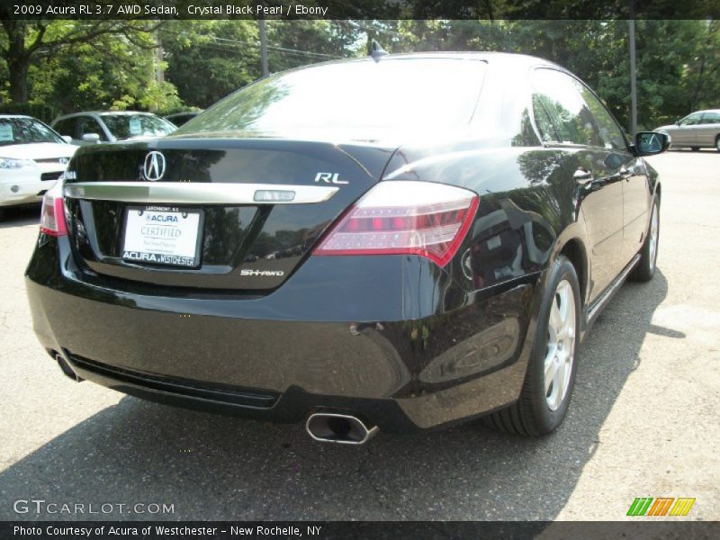 Crystal Black Pearl / Ebony 2009 Acura RL 3.7 AWD Sedan