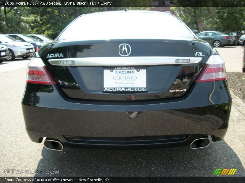 Crystal Black Pearl / Ebony 2009 Acura RL 3.7 AWD Sedan