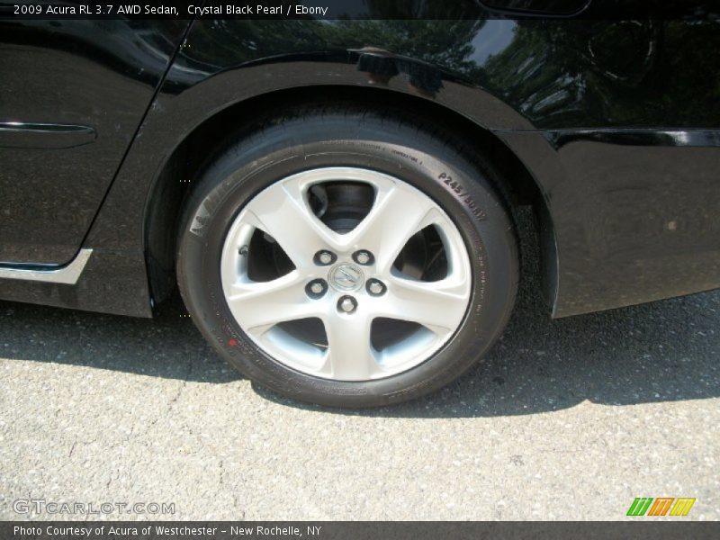 Crystal Black Pearl / Ebony 2009 Acura RL 3.7 AWD Sedan