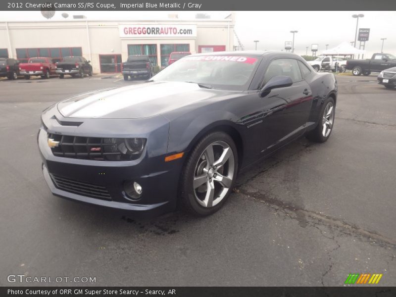 Imperial Blue Metallic / Gray 2012 Chevrolet Camaro SS/RS Coupe