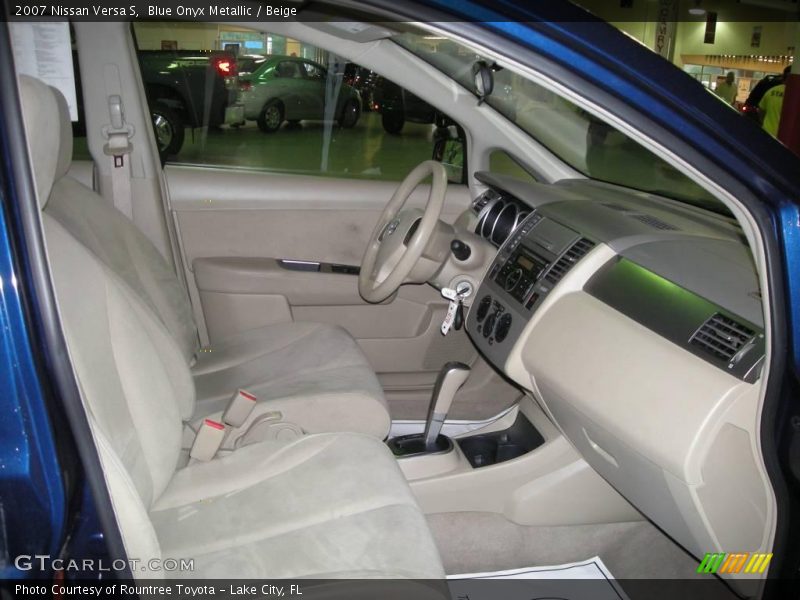 Blue Onyx Metallic / Beige 2007 Nissan Versa S