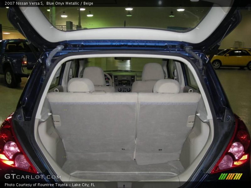Blue Onyx Metallic / Beige 2007 Nissan Versa S