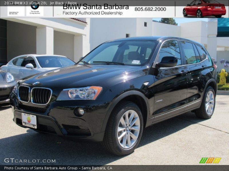 Jet Black / Beige 2013 BMW X3 xDrive 28i