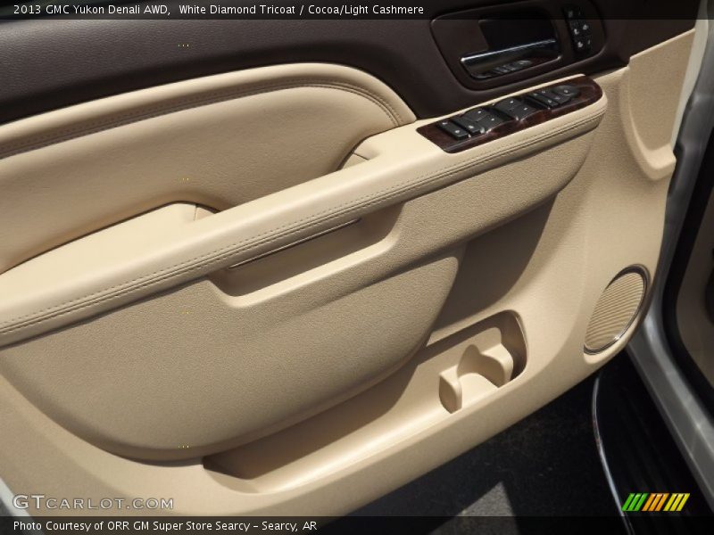 White Diamond Tricoat / Cocoa/Light Cashmere 2013 GMC Yukon Denali AWD