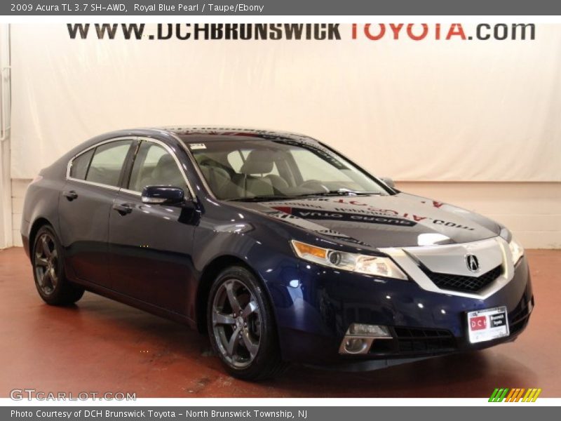 Royal Blue Pearl / Taupe/Ebony 2009 Acura TL 3.7 SH-AWD