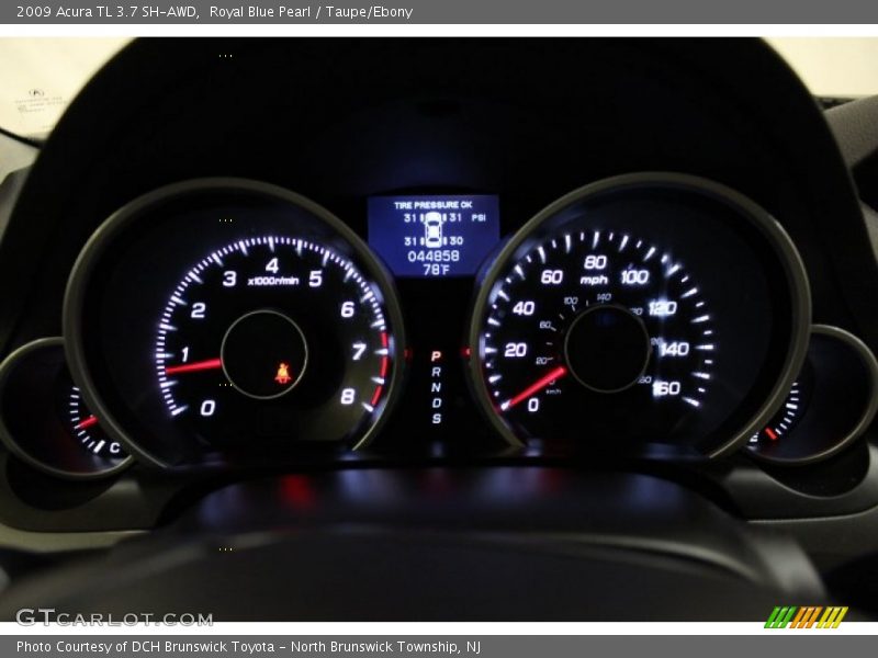 Royal Blue Pearl / Taupe/Ebony 2009 Acura TL 3.7 SH-AWD