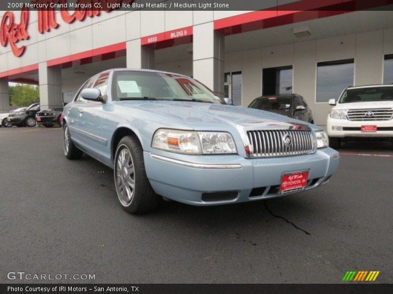 Light Ice Blue Metallic / Medium Light Stone 2008 Mercury Grand Marquis GS