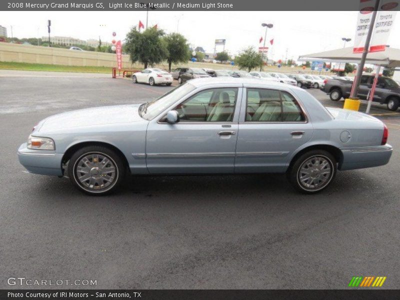 Light Ice Blue Metallic / Medium Light Stone 2008 Mercury Grand Marquis GS