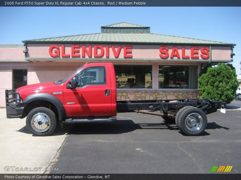 Red / Medium Pebble 2006 Ford F550 Super Duty XL Regular Cab 4x4 Chassis