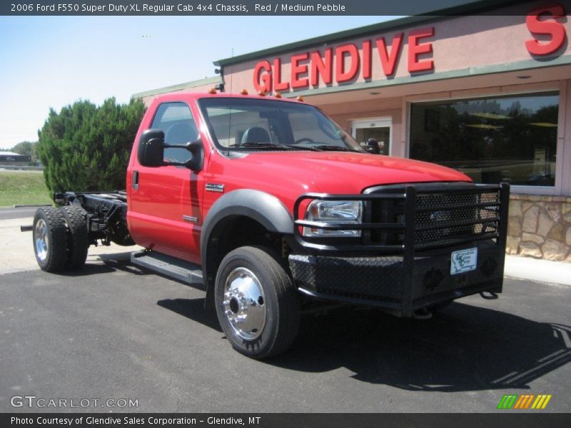 Red / Medium Pebble 2006 Ford F550 Super Duty XL Regular Cab 4x4 Chassis